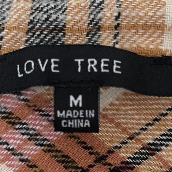 LOVE TREE Flannel T-shirt - Size M - Picture 2 of 2